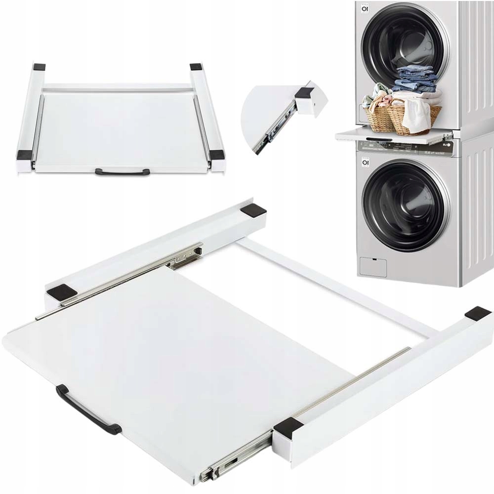 Łącznik Pralki Suszarki Półka Z Rozsuwanym Blatem Oszczędzania Przestrzeni