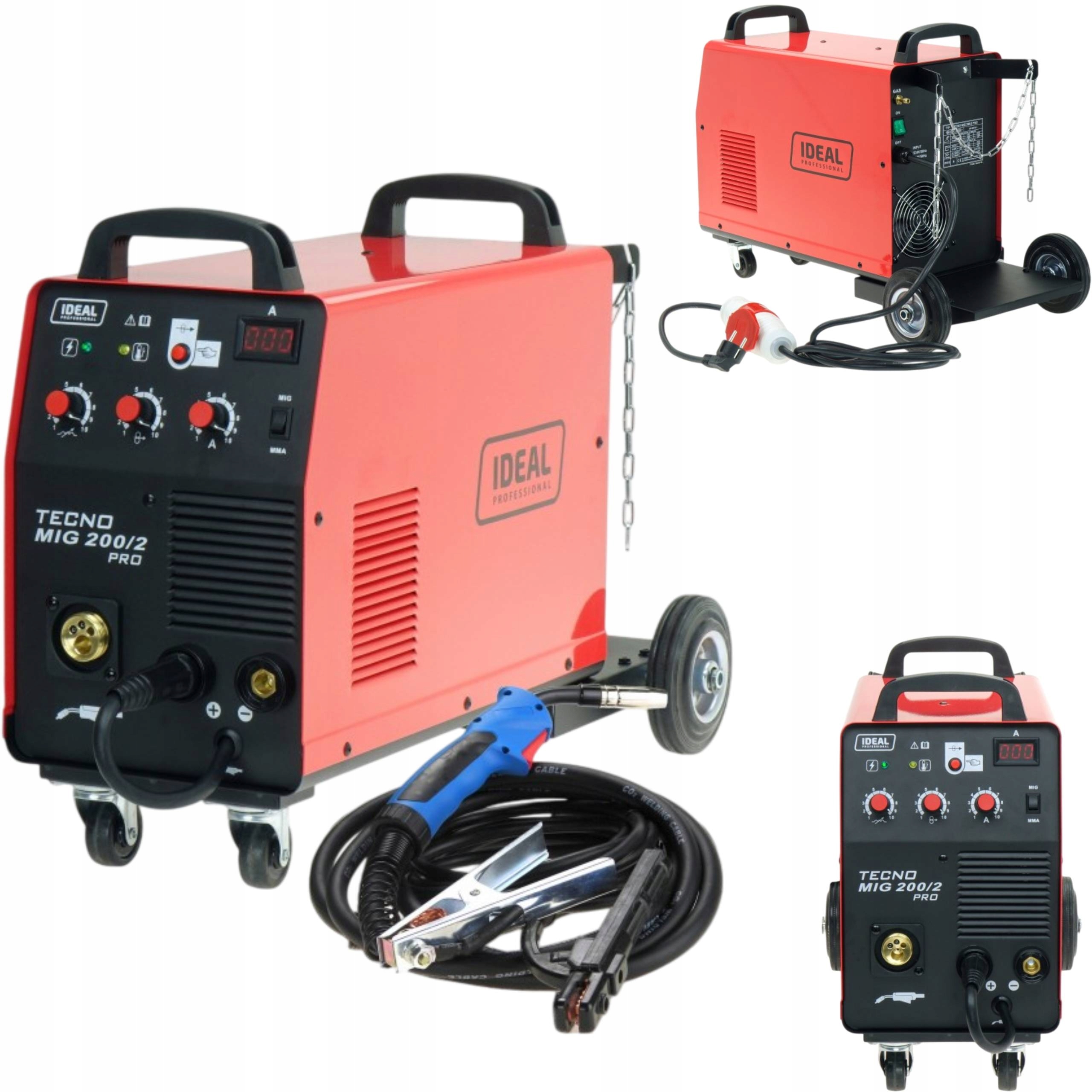 Migomat półautomat spawalniczy 230/400V Tecno Mig 200/2 Mma Pro Flux Mag
