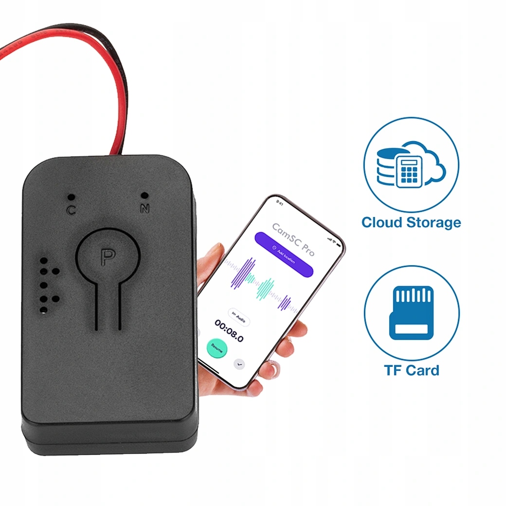 Živý WiFi odposlech AR09 Diktafon App Telefon Bez Sim karty Detekce zvuku