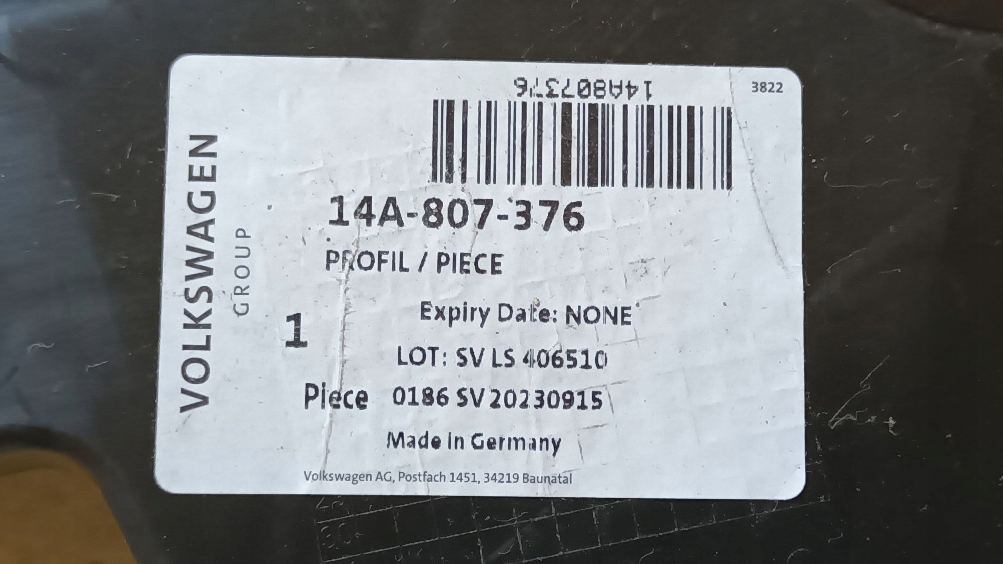 Droite Support montage pare-chocs Arrière VW ID.7 2023->