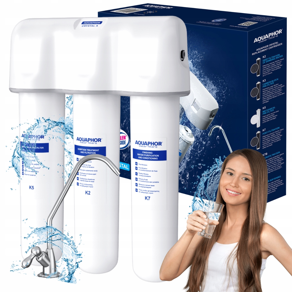 Filtr do wody pod zlew Aquaphor Kryształ A, filtracja wody w kuchni