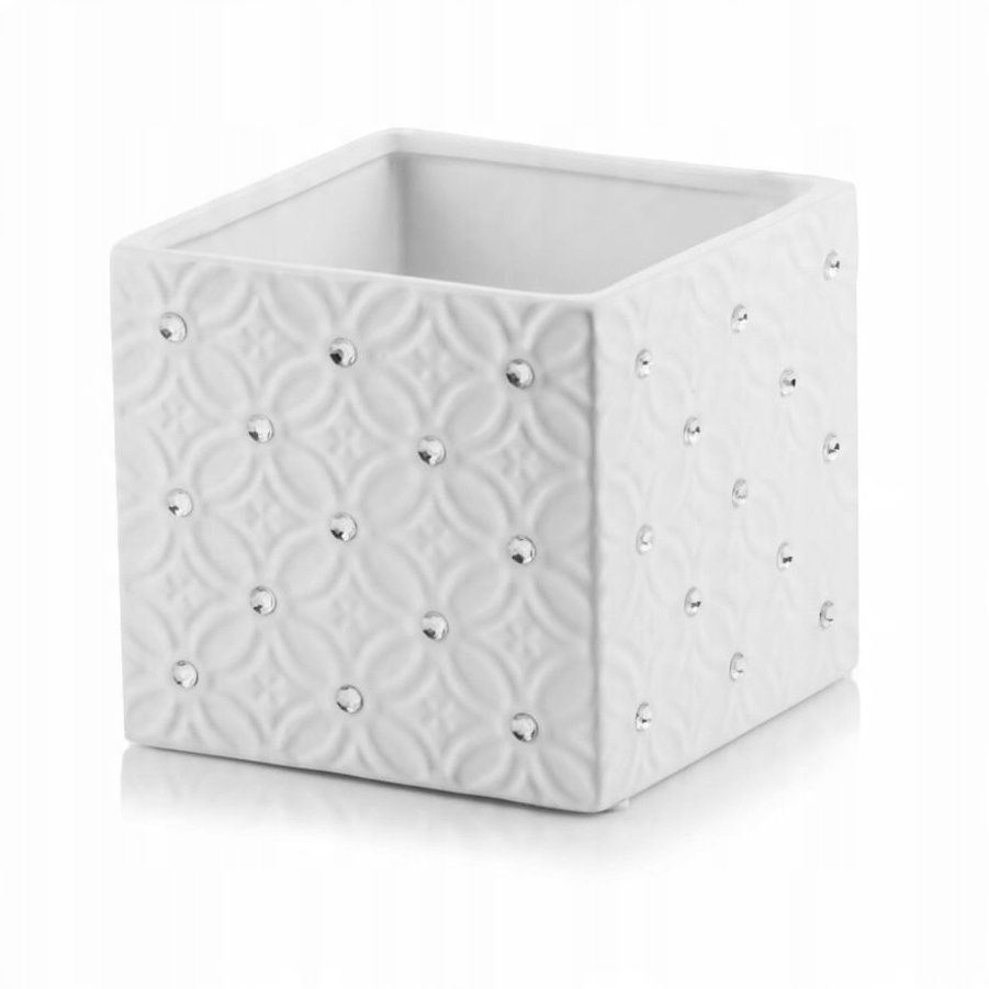 

Doniczka Osłonka Doniczki ceramiczna Kryształki