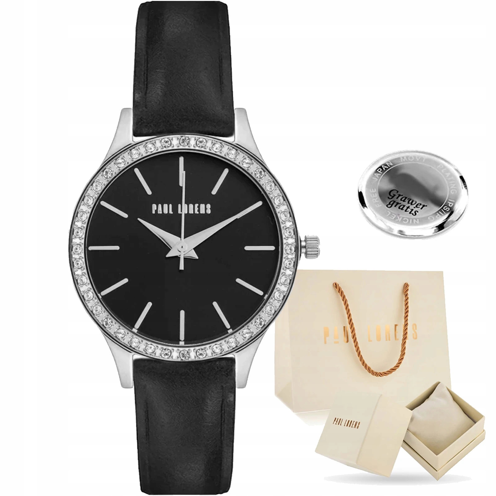 Elegantní dámské hodinky Paul Lorens Taylor se zirkony Gravírování
