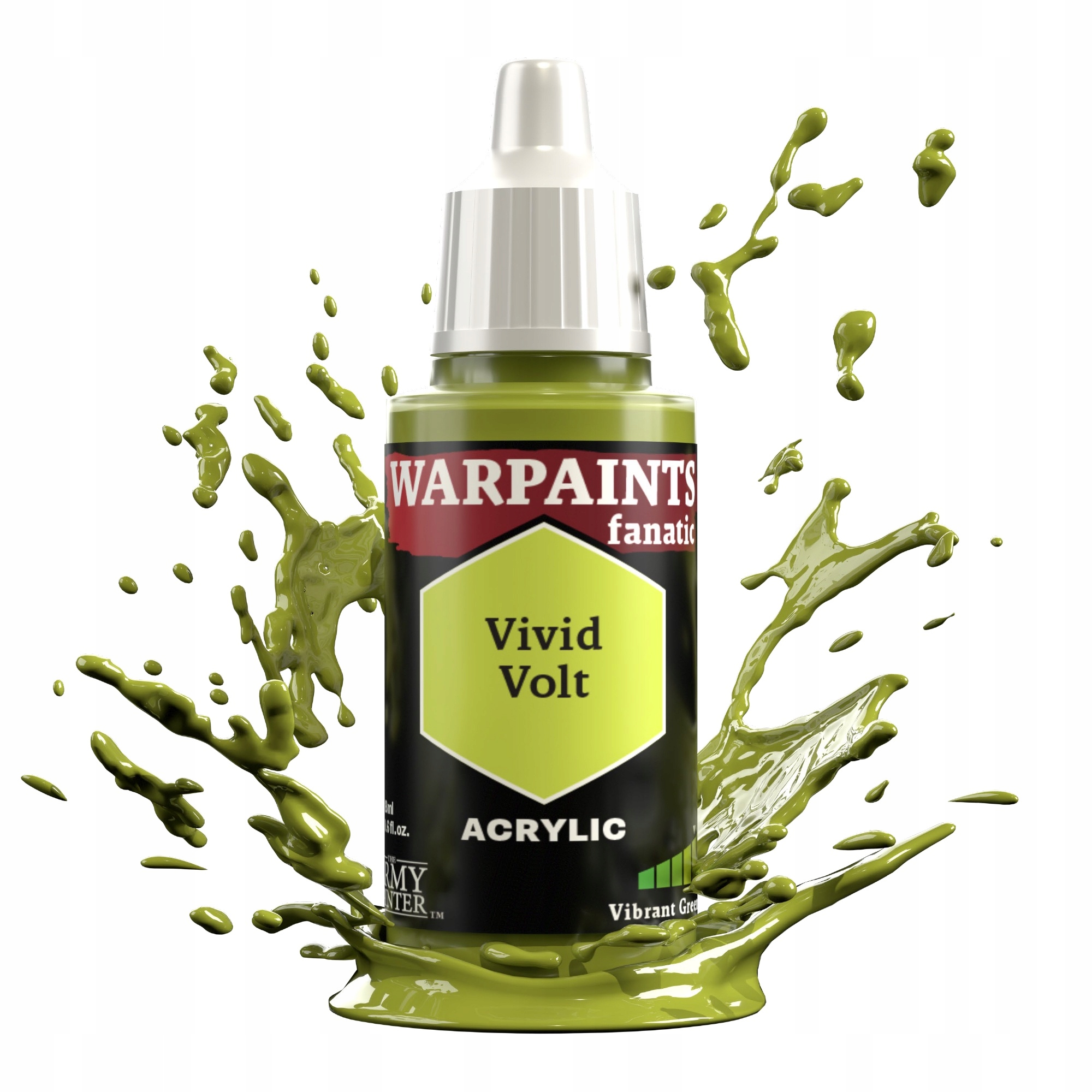 Zielona farba The Army Painter: Warpaints Fanatic Vivid Volt 18 ml
