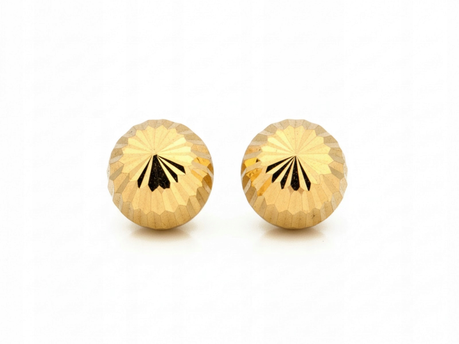 Náušnice zlaté 585 Kuličky diamantové kuličky tyčinky 6 mm dárky 1.02 g