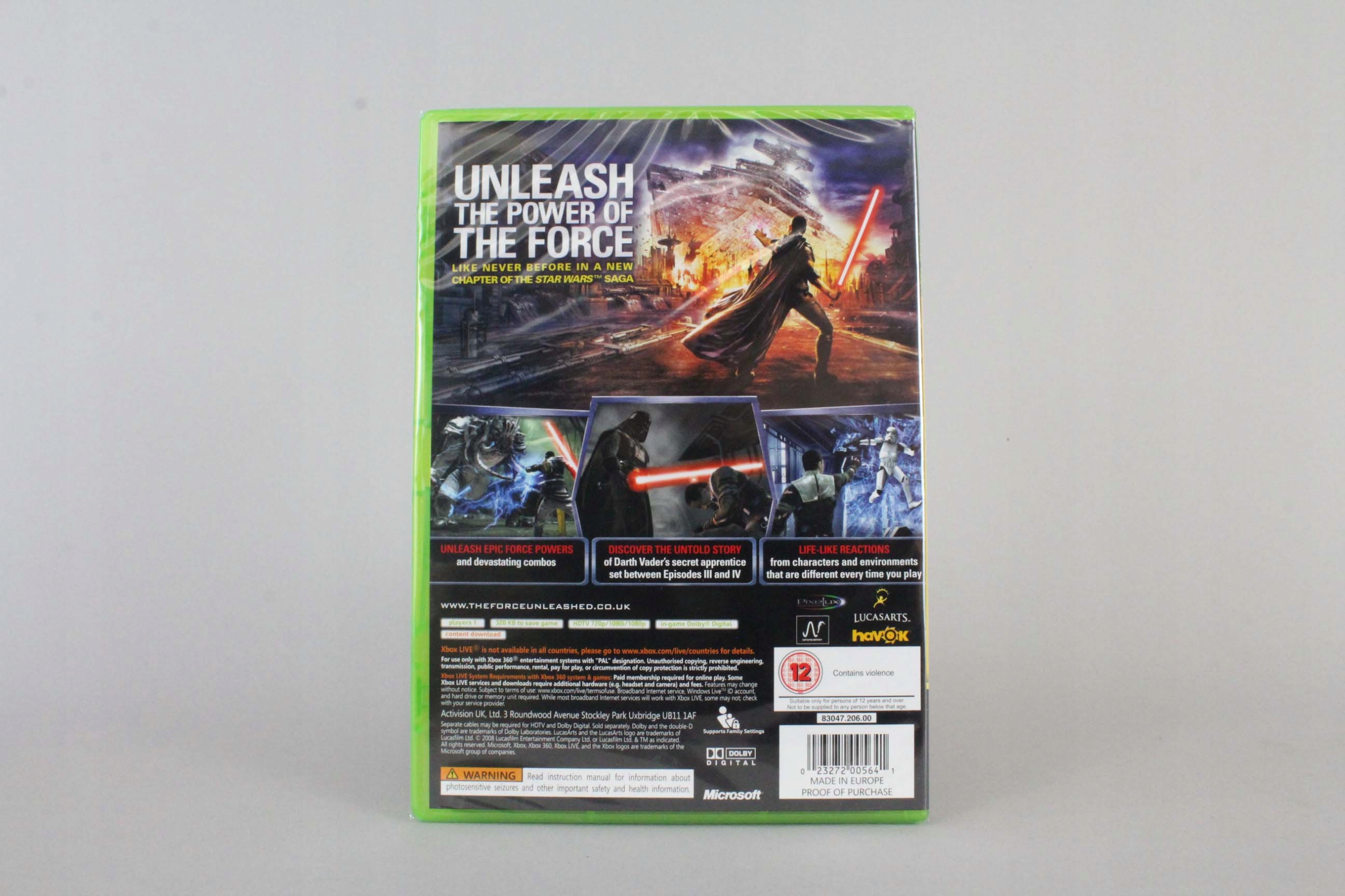 STAR WARS THE FORCE UNLEASHED XBOX360 Producent LucasArts