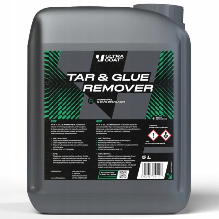 Ultracoat Tar & Glue Remover 5L – prípravok rozpúšťajúci decht a lepidlo