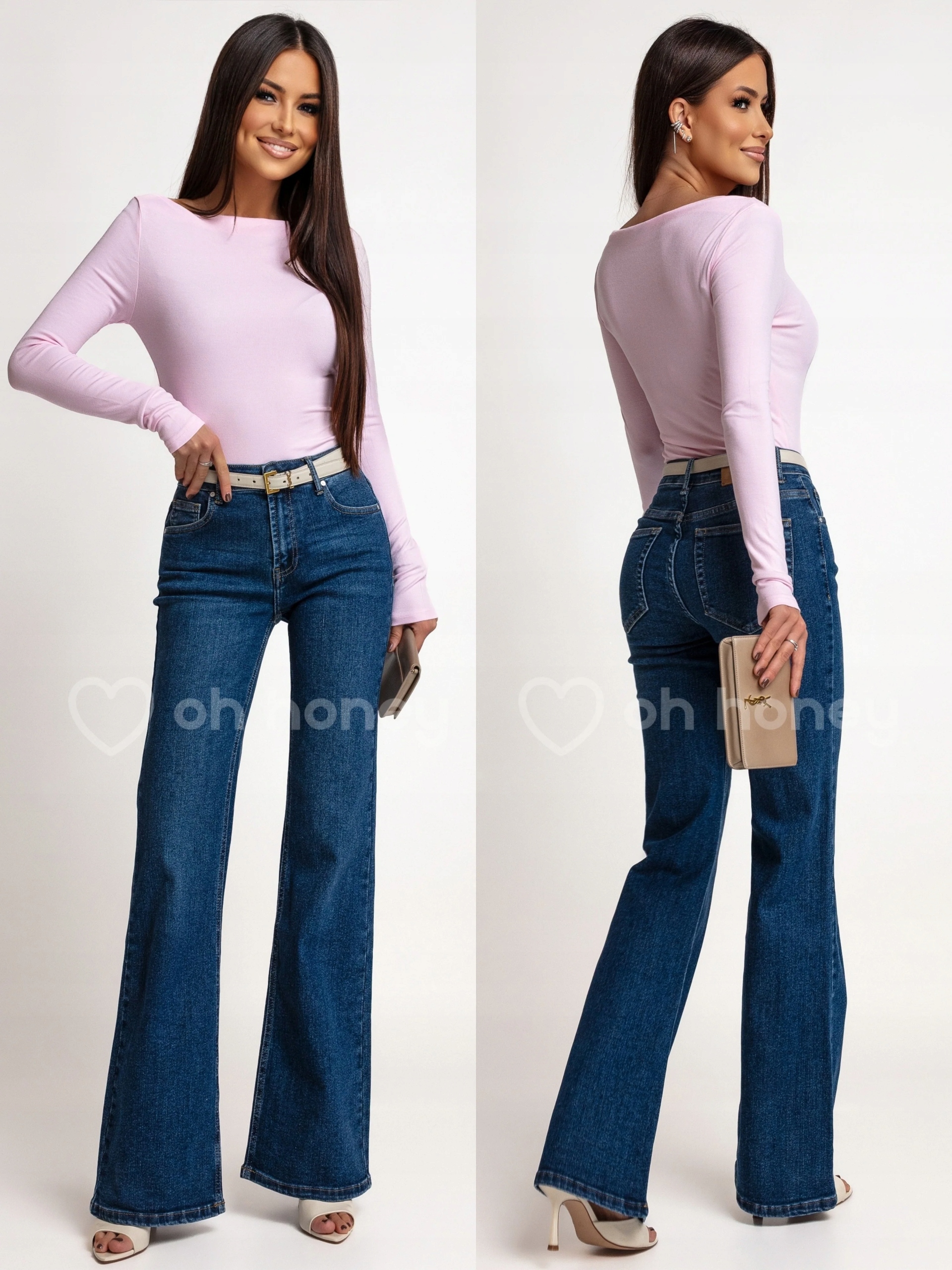 Džínové kalhoty Flare Tmavě modré Missouri L