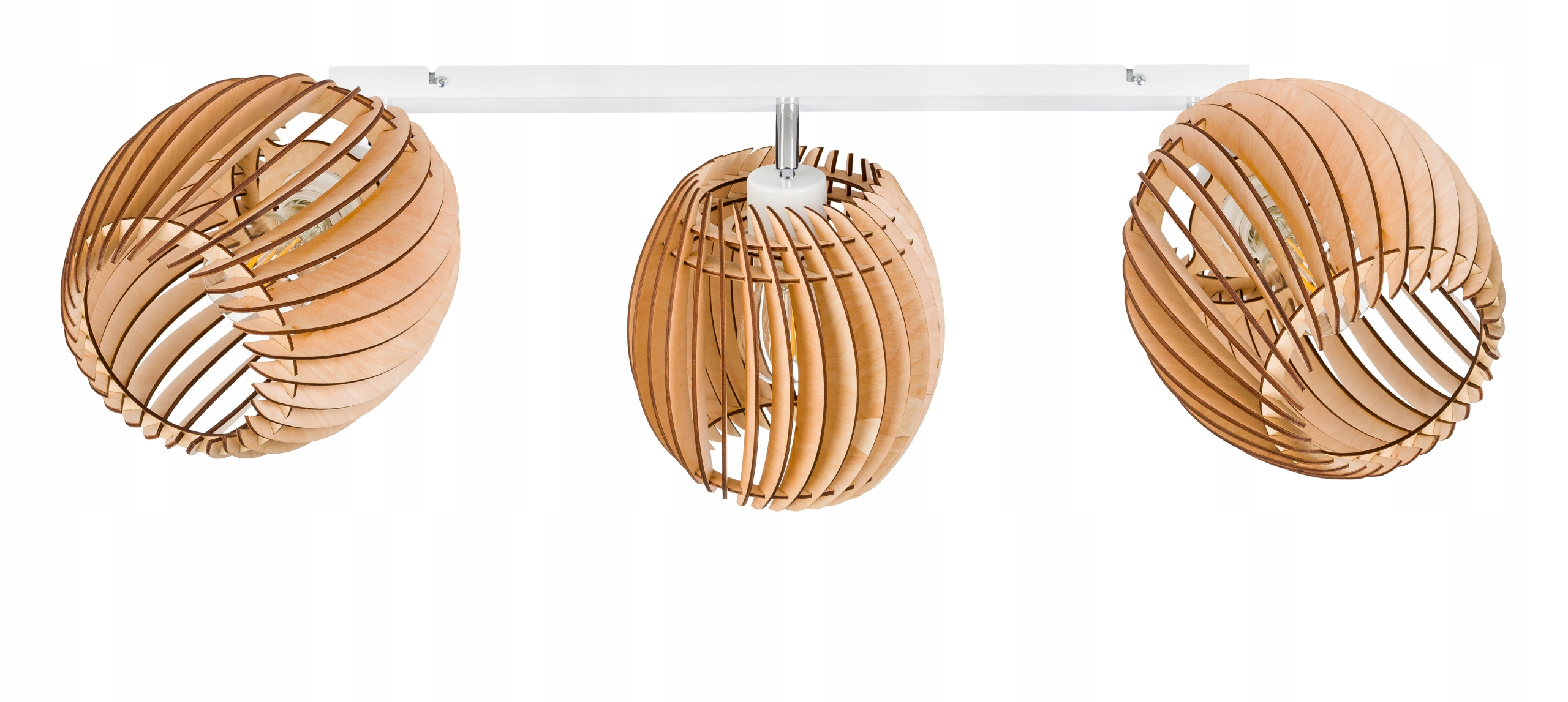 Závěsná Lampa stropní lustr Stropní Svítidlo pohyblivé stínítko Beczułka dřevo 3x E27