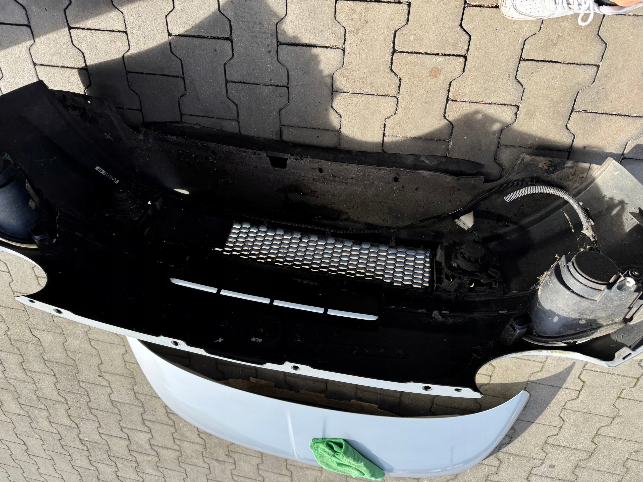 FIAT 500 bumper front front original complete 602/A SREBRNY 07- !