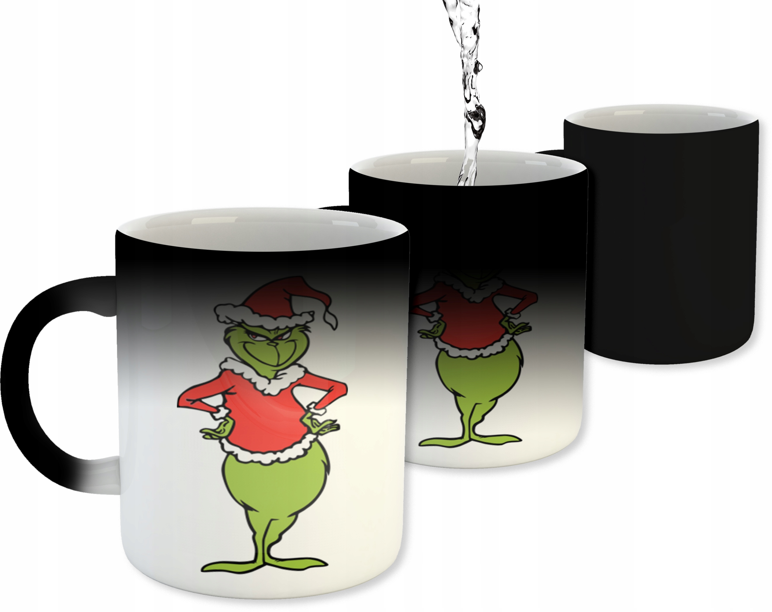 

Czarny Magiczny Kubek Matowy Grinch 06