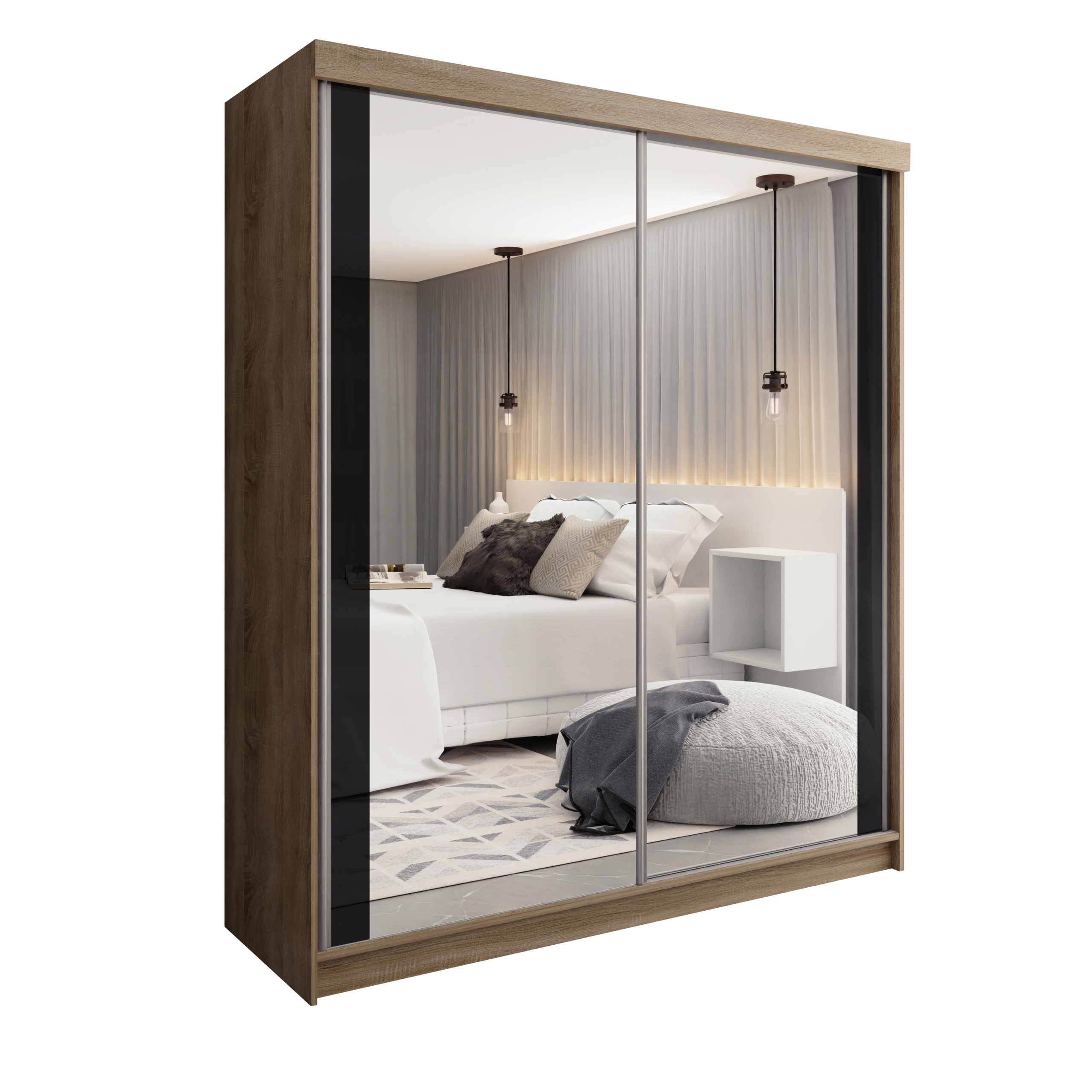 Posuvná Skříň Barcelona B-30 200 bílá Sonoma