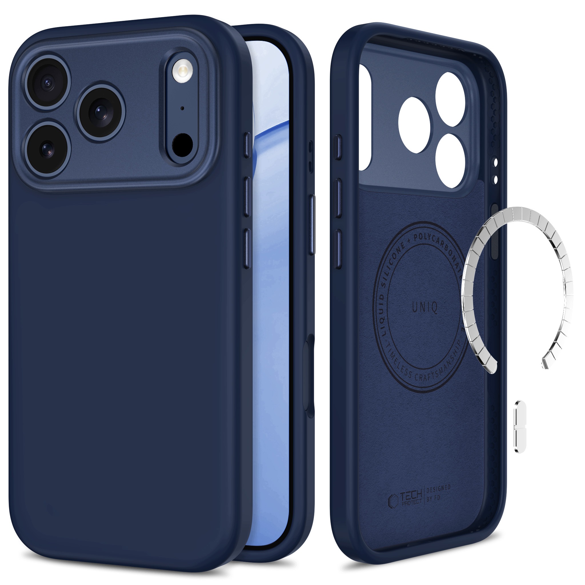Tech- Protect Uniq MagSafe Cc iPhone 17 Pro 18 Pro Deep Blue Tech- Protect