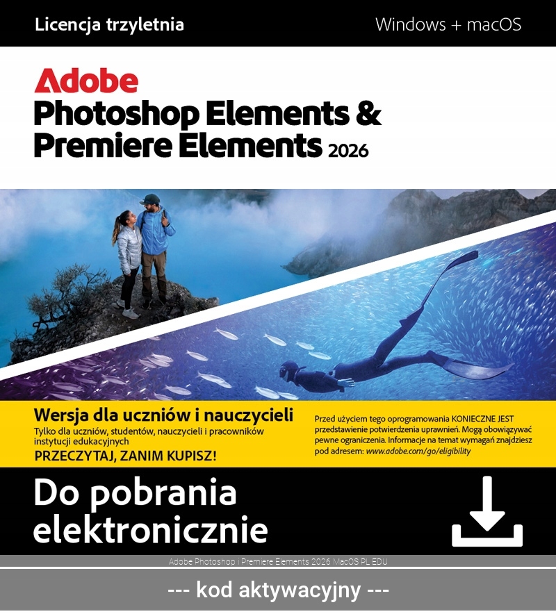 Adobe Photoshop i Premiere Elements 2026 MacOS PL