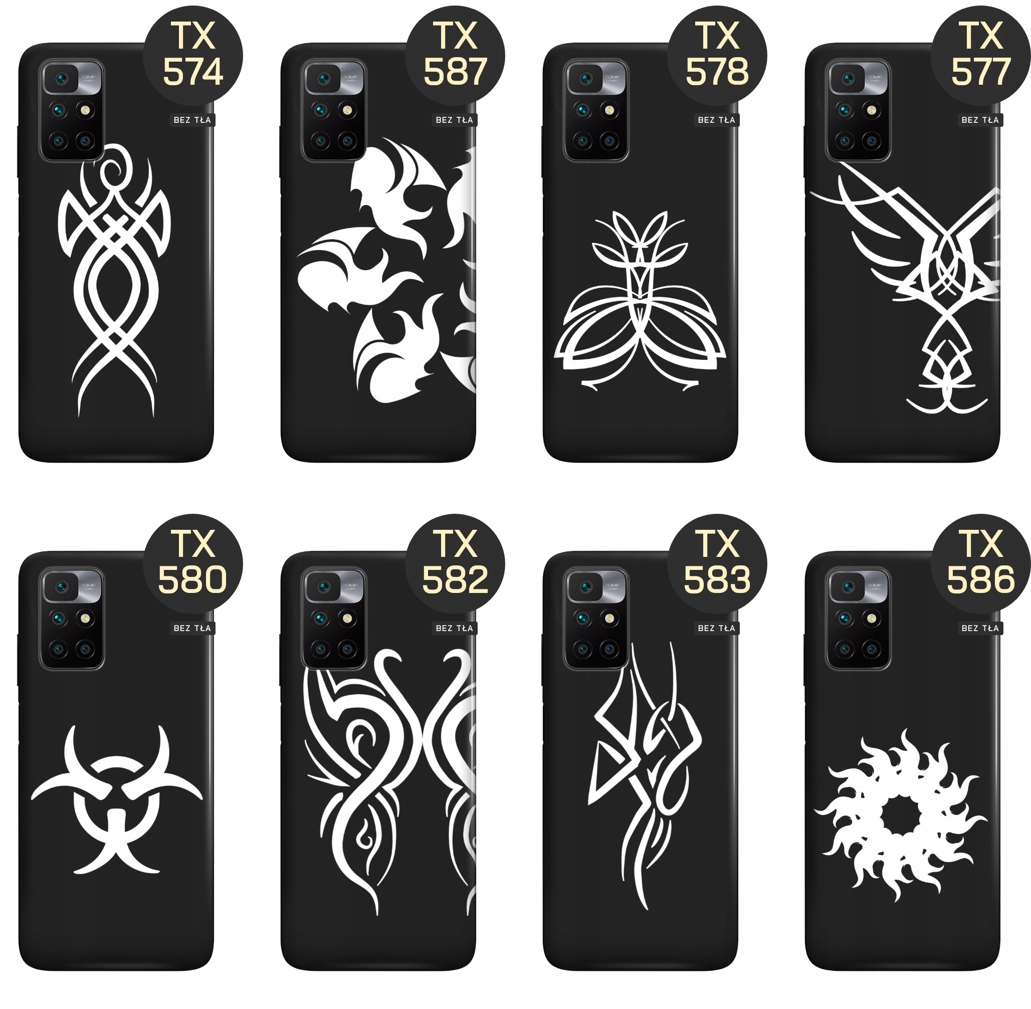 ETUI MATOWE DO XIAOMI REDMI 10 WZORY TRIBAL TATUAŻ DZIARY DZIARKI OBUDOWA Kolekcja ETUI Z NADRUKIEM