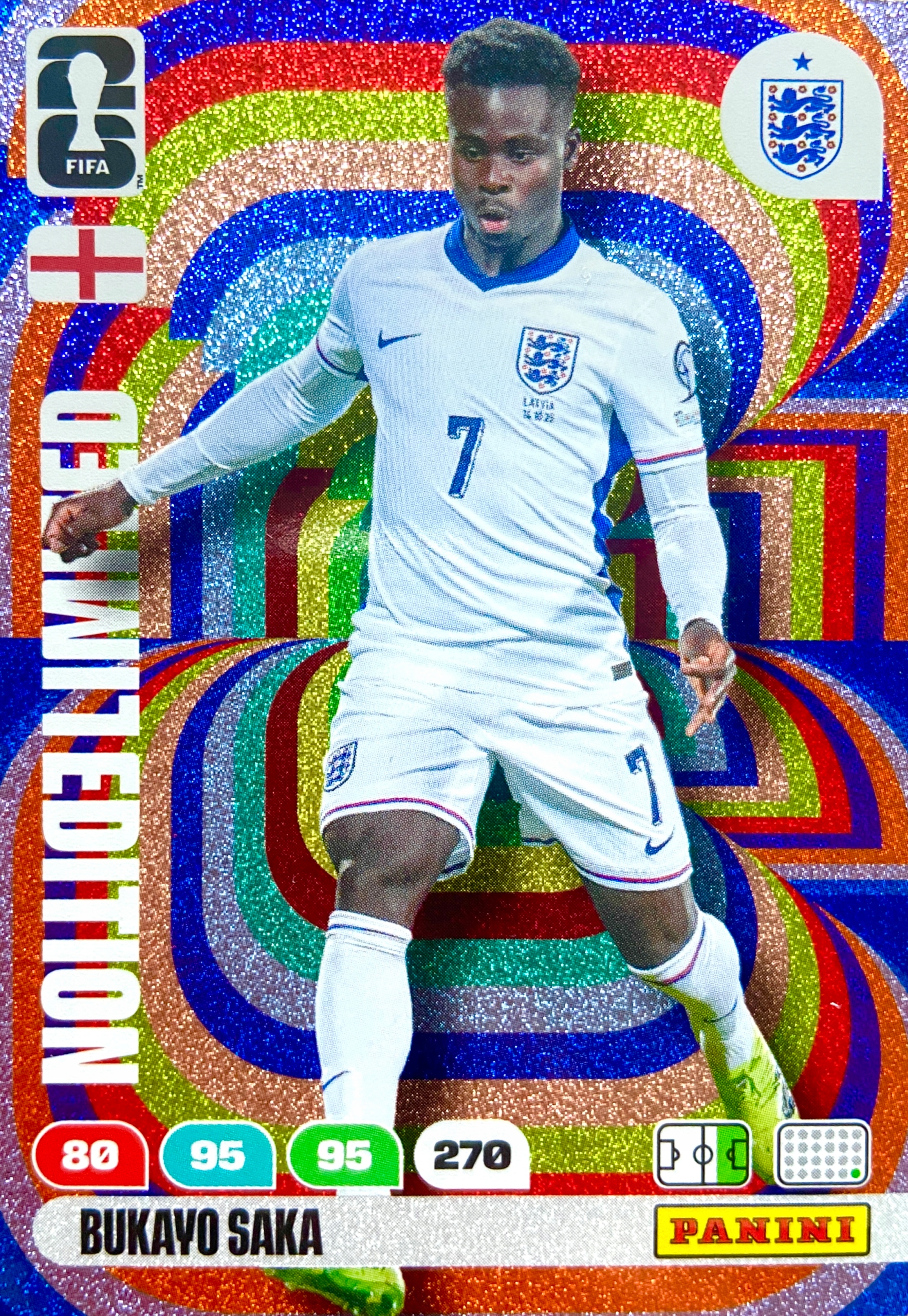 Panini Fifa World Cup 2026 karta piłkarska Limited Bukayo Saka Anglia