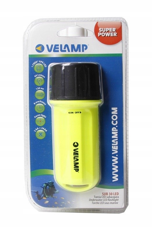 Latarka podwodna do nurkowania 20m (SUB30LED) Model SUB30LED