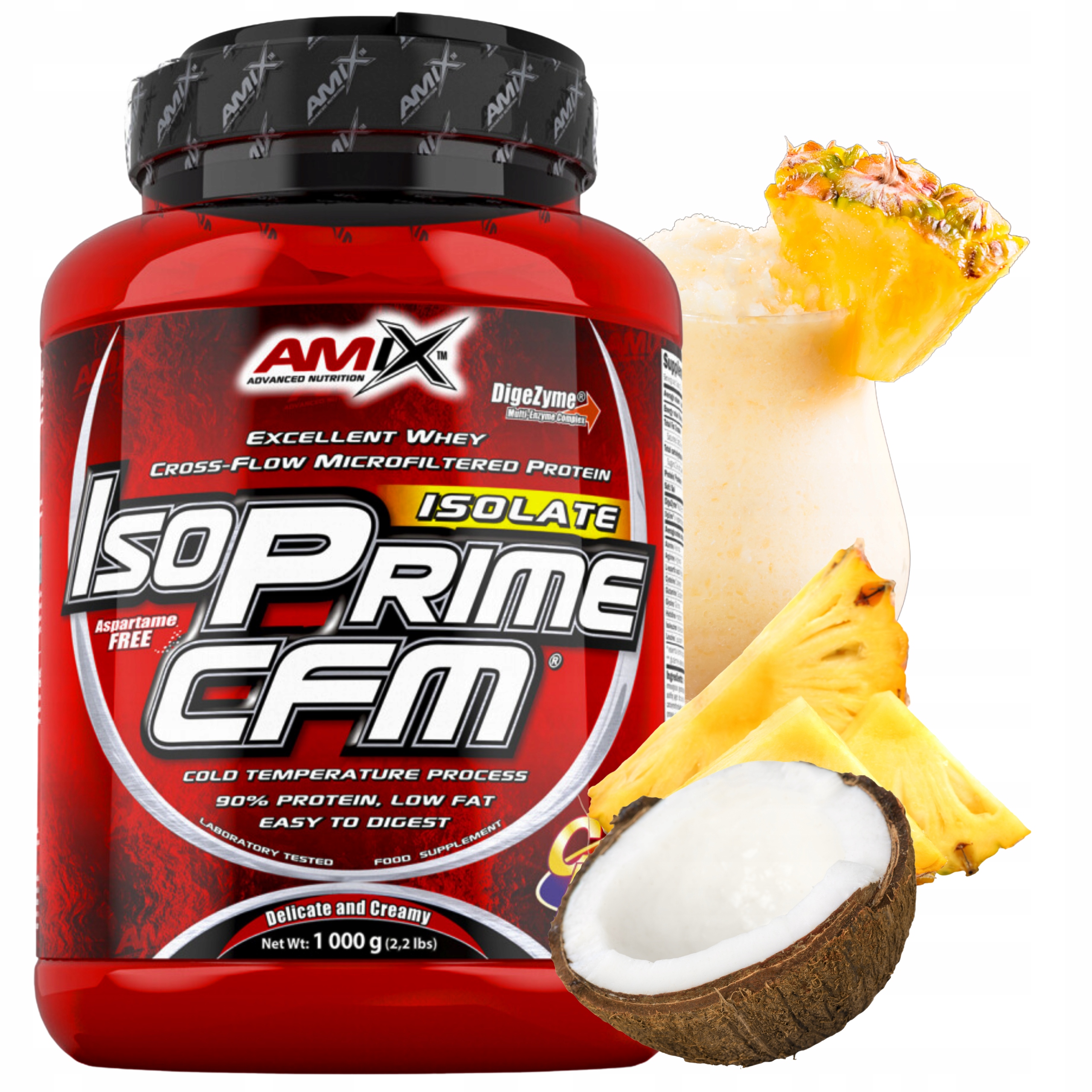 Protein bez laktózy Amix Isoprime Cfm 1000 g Bílkoviny Izolát Wpi 90%