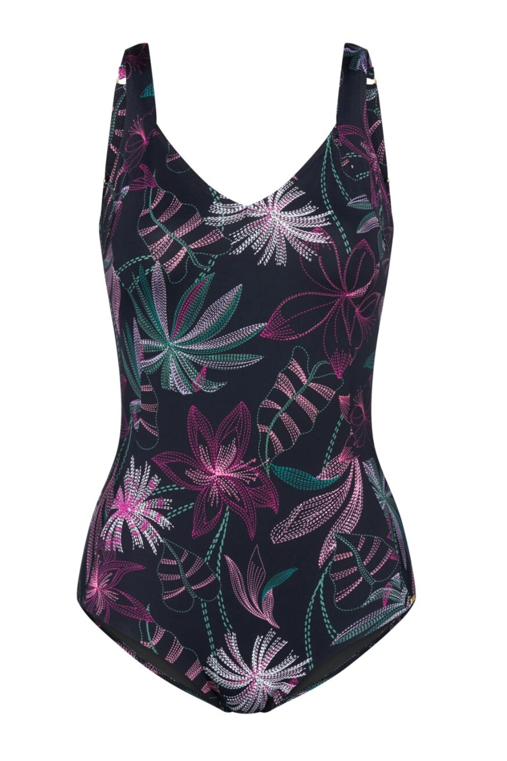 Jednodílný plavkový kostým Triumph Summer Tropics Ow 0034 Černý 46E