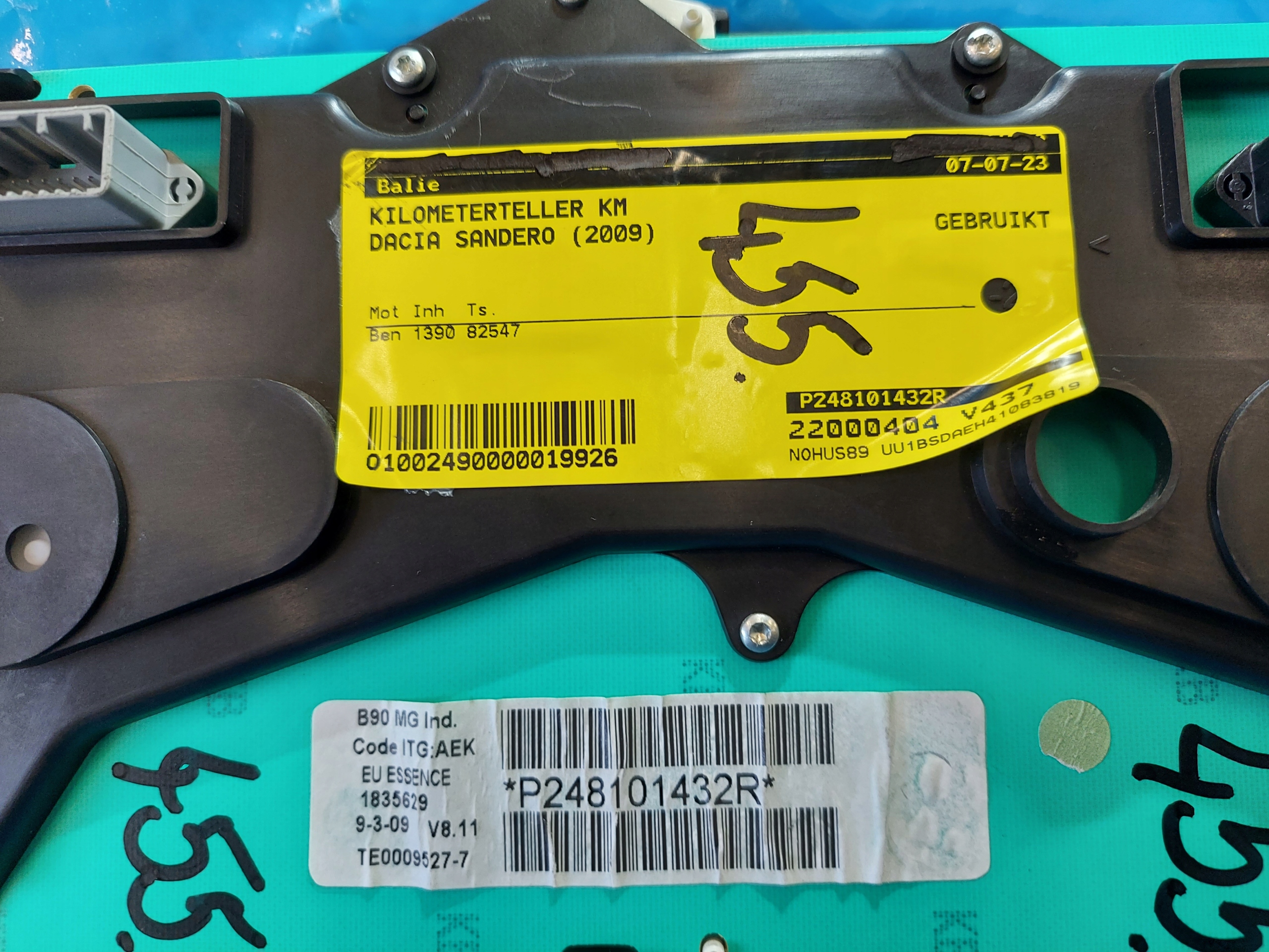 dials clock DACIA SANDERO 2009 R 1.4 B P248101432R
