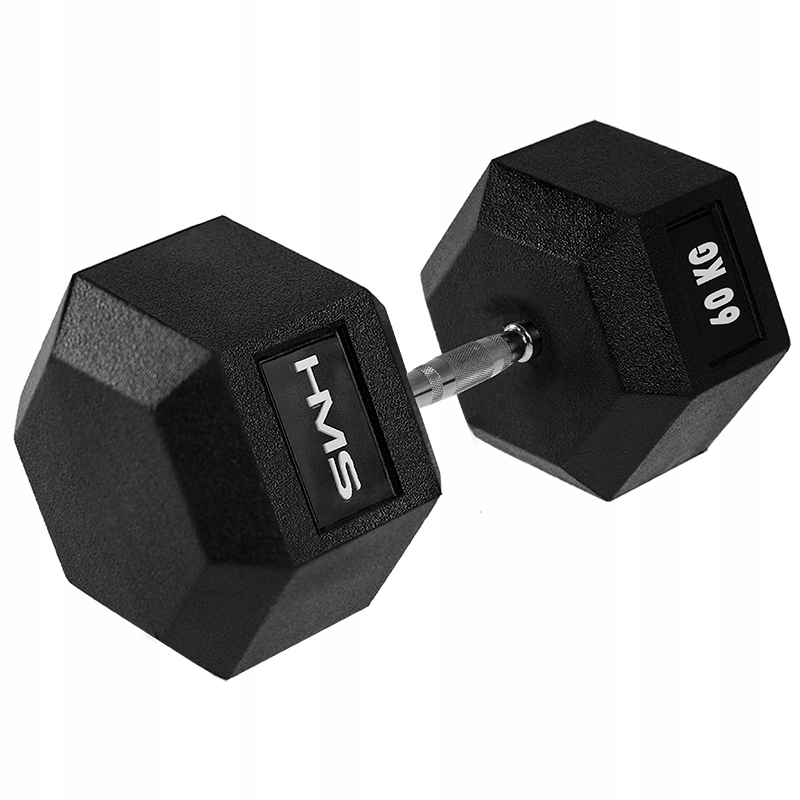 HANTLA HANTELKA GUMOWA HMS HEX PRO 60kg TRENING SIŁOWNIA Kod producenta 17-66-133