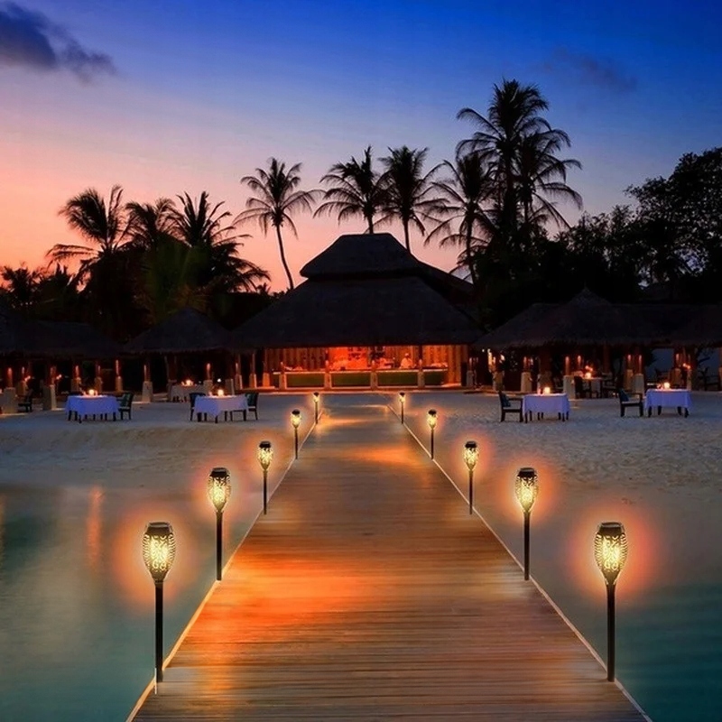 8x LAMPA SOLARNA OGRODOWA POCHODNIA OGIEŃ EFEKT PŁOMIENIA WBIJANA OZDOBNA Kod producenta LAMPKI SOLARNE OGRODOWE LAMPY POCHODNIE LED 8