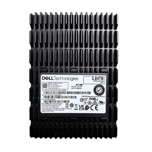 3,84TB Ssd U.3 2.5" NVMe PCIe 4.0, Micron 7500 Pro, Dell 0GT3F3, nový