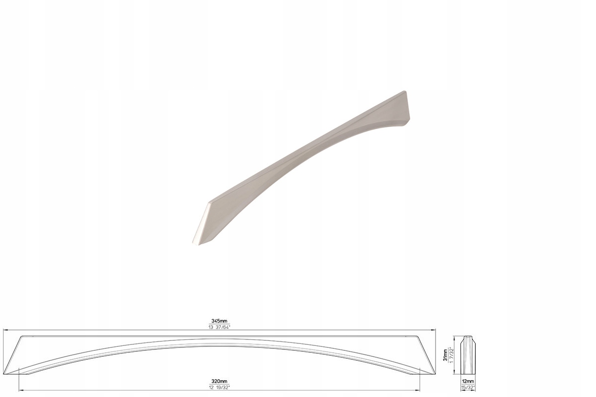 nábytková úchytka Siro 2341-345ZN27, efekt ušlechtilé oceli