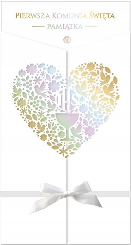 

Pamiątka Komunii Kartka ażurowa Premium lux PM218