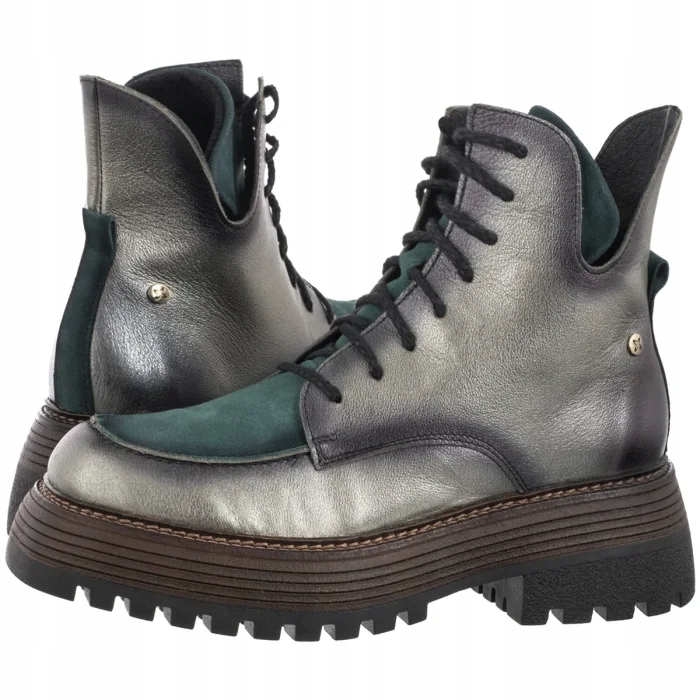 Dámské boty Kotníkové Boty Platformy Maciejka Zelené 07110-09/00-8