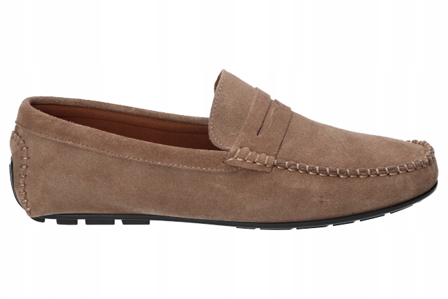 AMERICAN CLUB CY120 PÓŁBUTY SKÓRZANE MOKASYNY BUTY MĘSKIE WSUWANE BEŻOWE 44