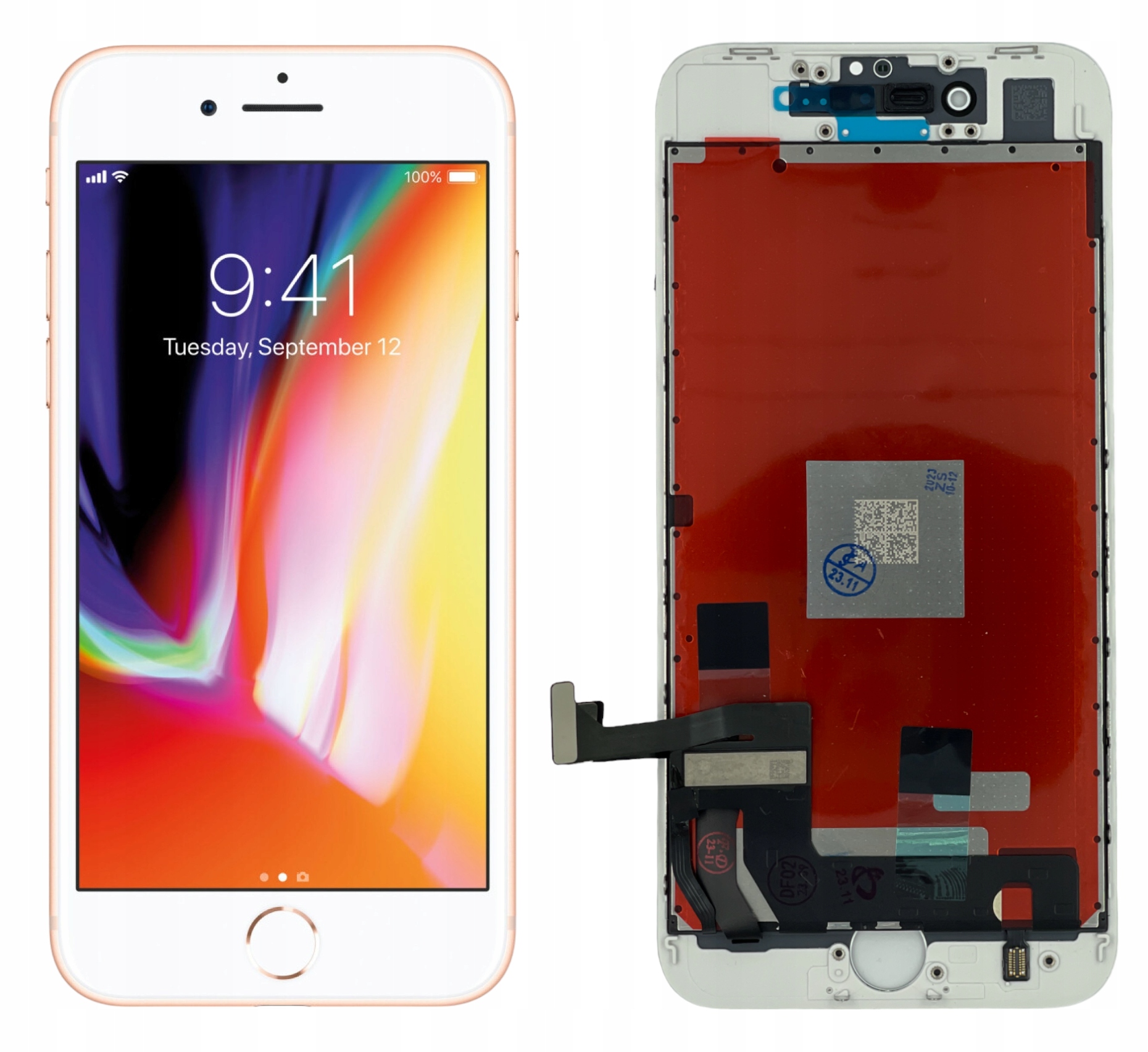 ORYGINALNY WYŚWIETLACZ LCD RETINA DO IPHONE 8 / SE 2020 / SE 2022 BIAŁY