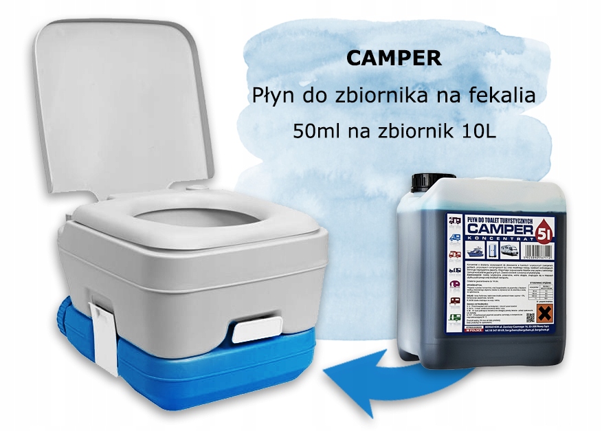 PŁYN KONCENTRAT DO TOALET TURYSTYCZNYCH - 5 LITRÓW Marka inna