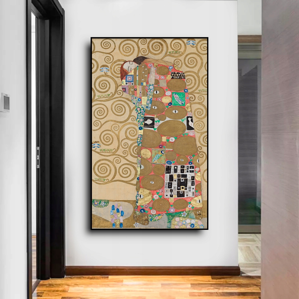 Gustav Klimt Spełnienie (kochankowie) - 100x60cm Oryginalność kopia / reprodukcja
