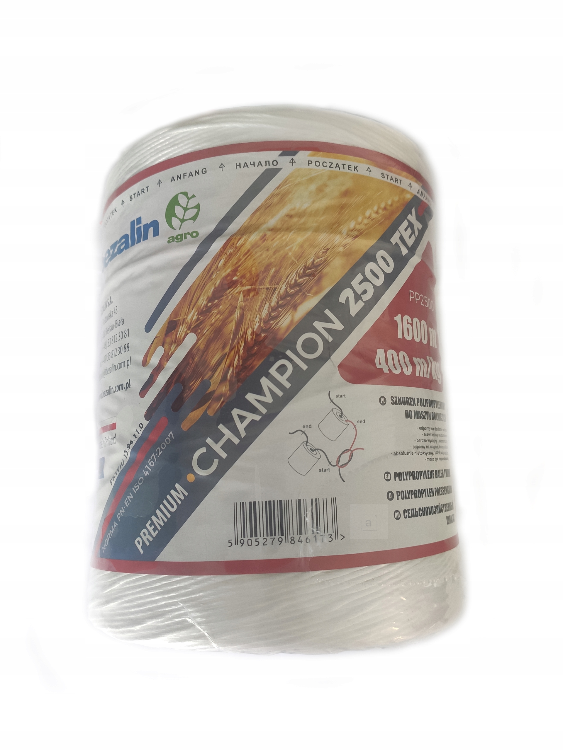 

Sznurek rolniczy Bezalin Tex 2500 1600m 400m/kg