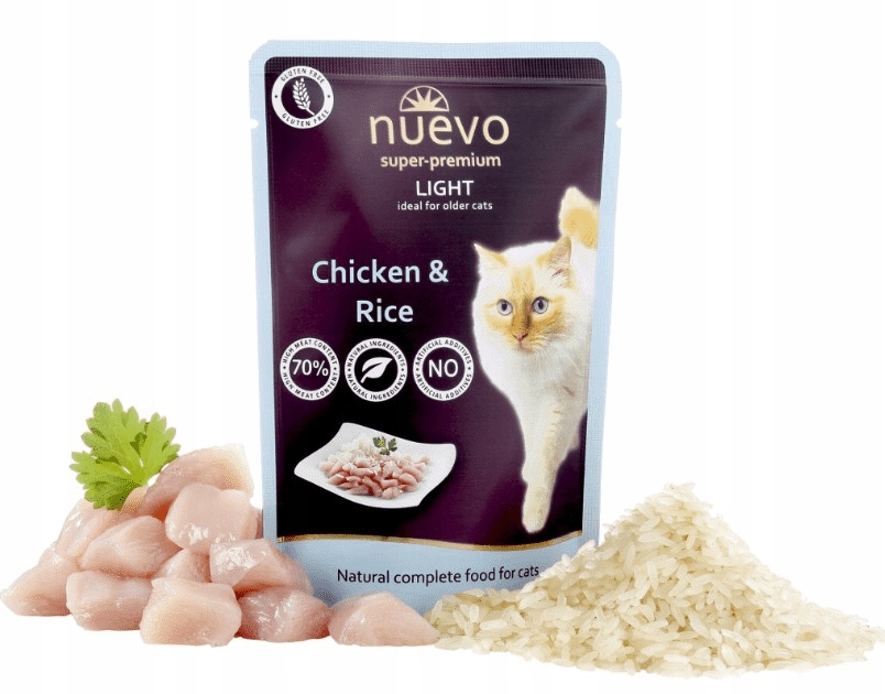 Levně 9X Nuevo Cats Adult Light kuřecí rýže 85g