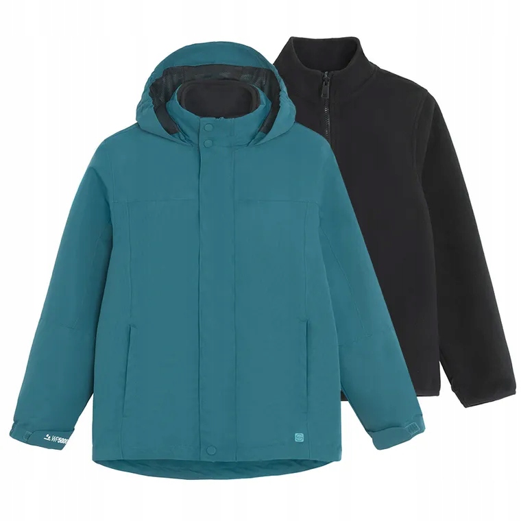 Cool Club 3w1 Kurtka przeciwdeszczowa chłopięca kaptur bluza Waterproof 158