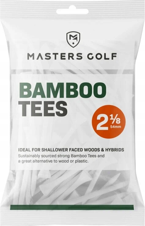 Bamboo Tees 2 1/8 White Bag 25pcs