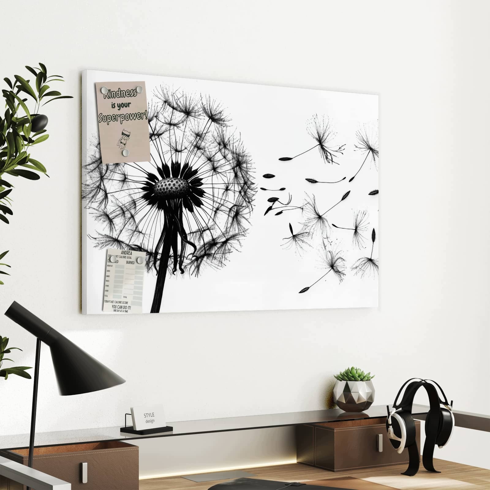 Magnetická tabule Pampeliška 60 × 40 cm