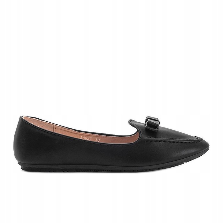 

Czarne Skóra ekologiczna Buty Mokasyny r.39
