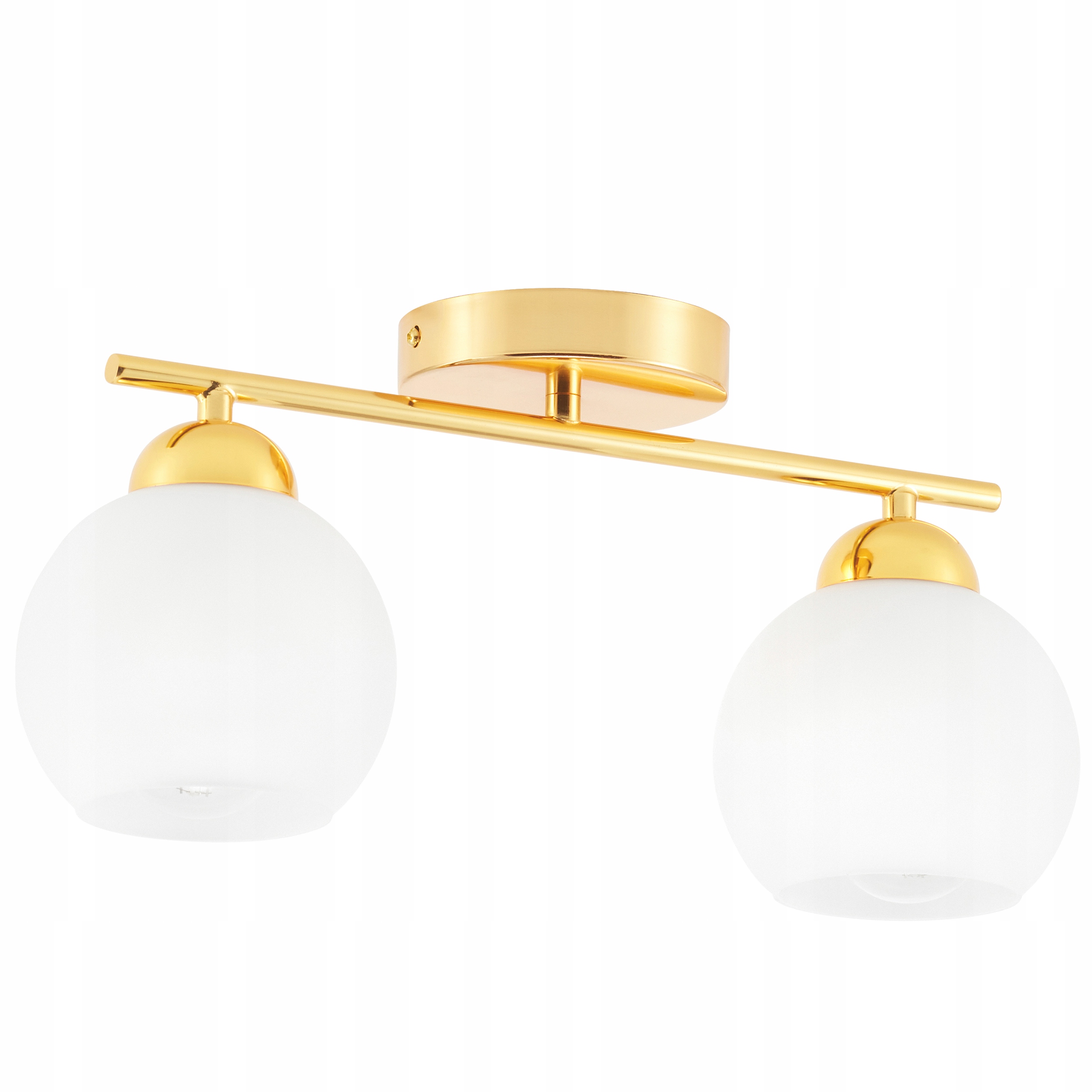 Závěsná Stropní Lampa Zlatá Bílá Koule Loft