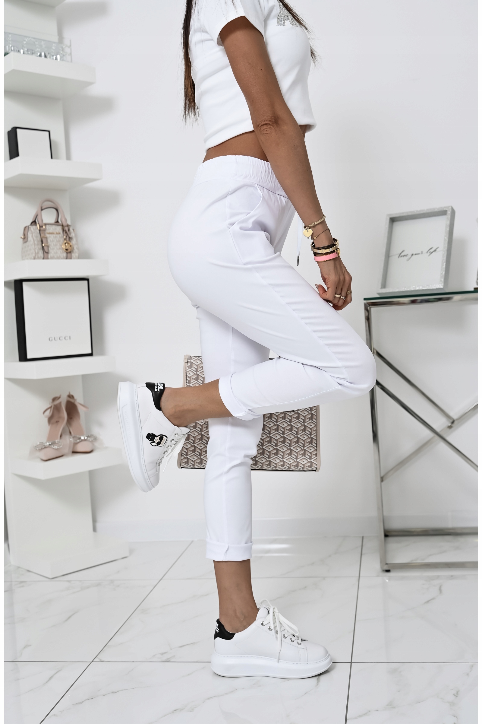 ELASTYCZNE WIOSENNE CYGARETKI JUNIORE! WZ.3 M Kolor biały