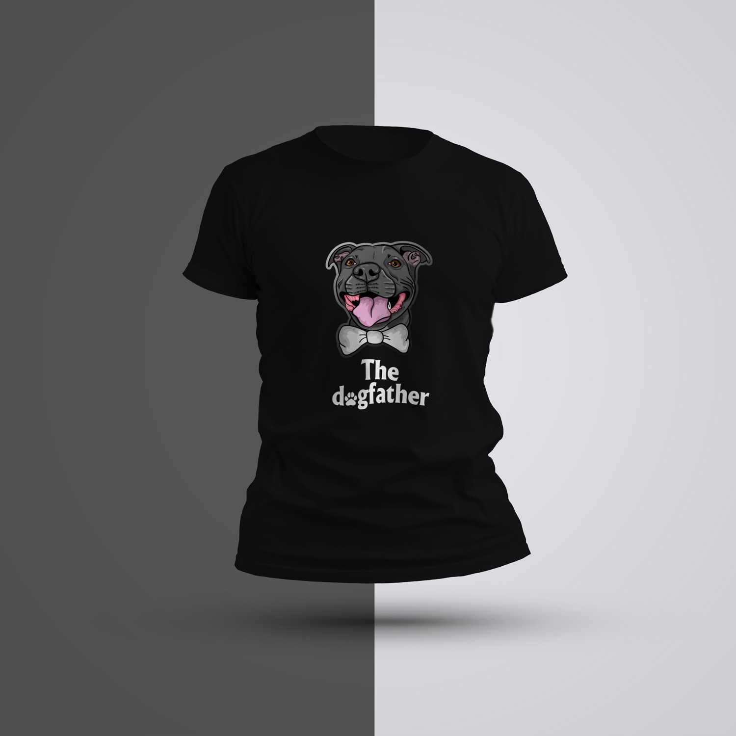 

Koszulka męska dogfather staffordshire bull terier