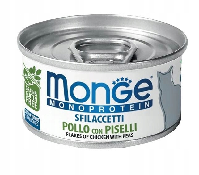 Levně 8 X Monge Monoprotein S Kuřecím Masem A Hráškem 80 G