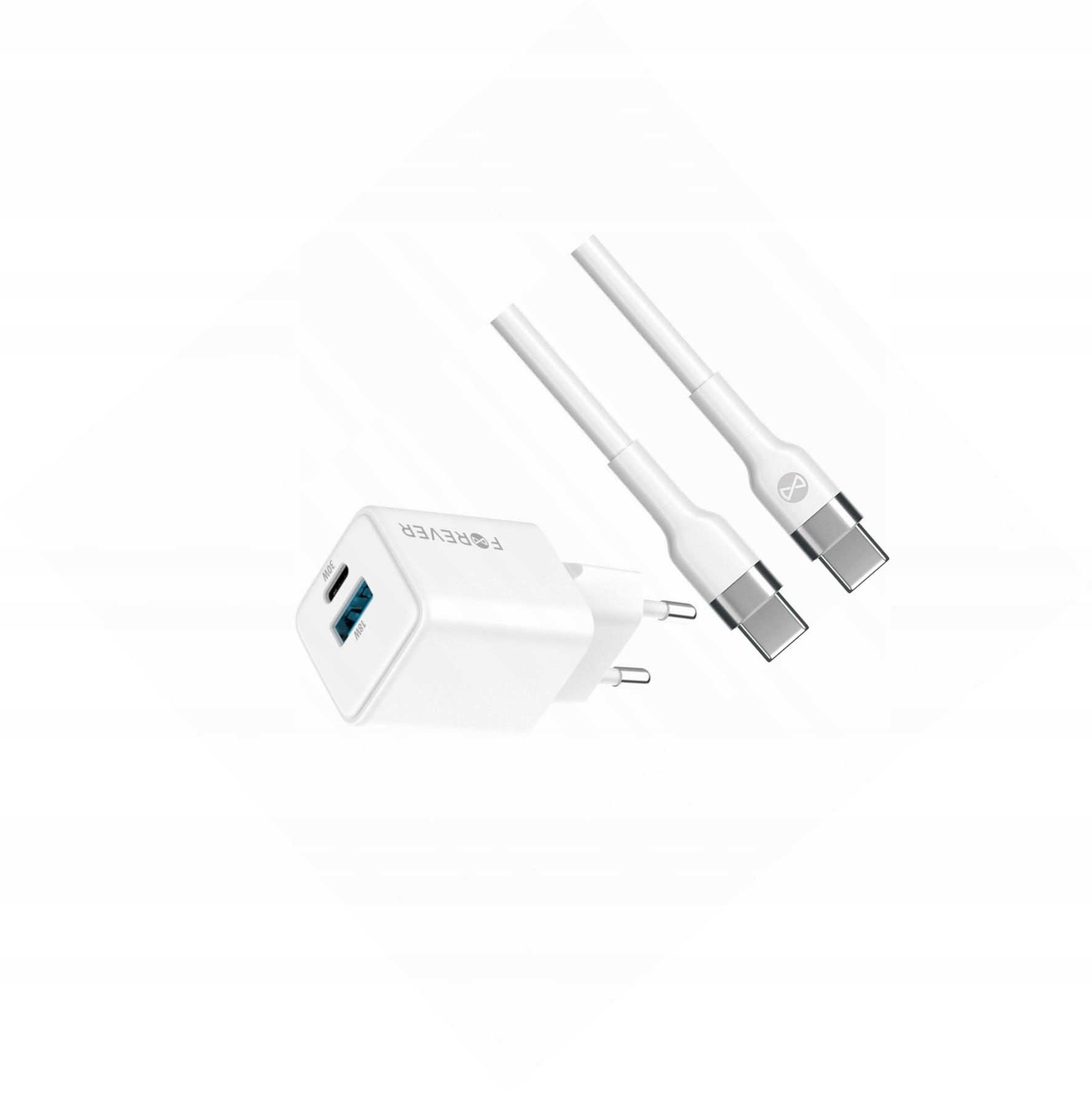 Szybka ładowarka GaN 30W Usb i Usb-c z kablem do Realme 12 Pro Plus