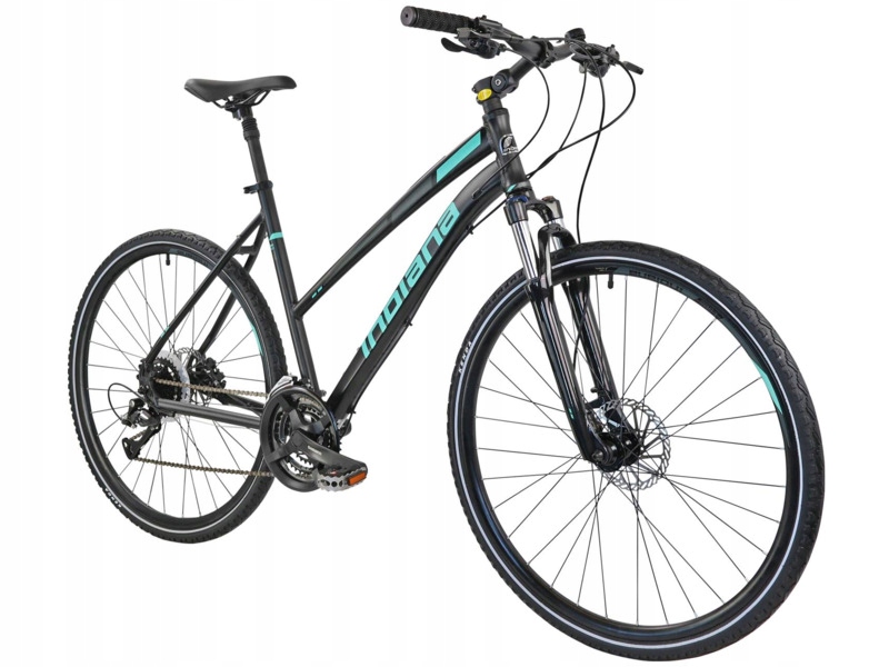 Rower crossowy Indiana X-Cross 3.0 28 cali damski Czarno-turkusowy