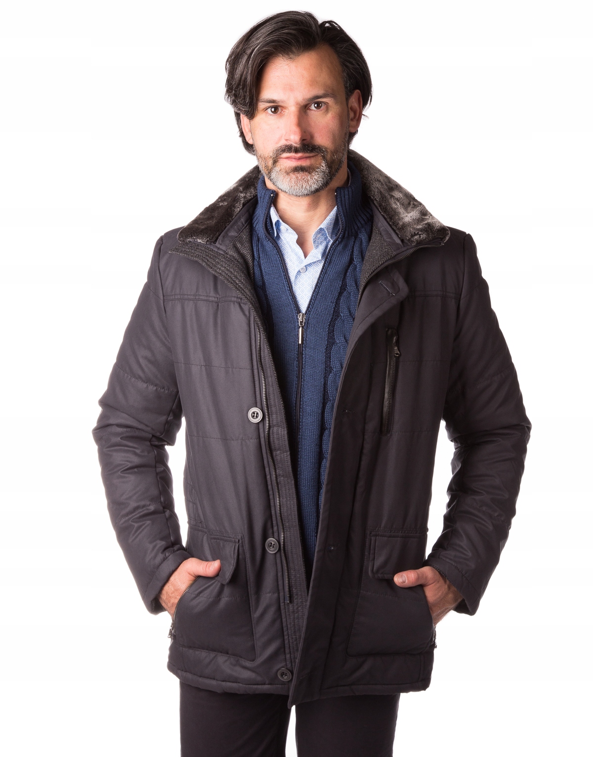 Pánská zimní bunda s kožíškem Cenová velikost 50