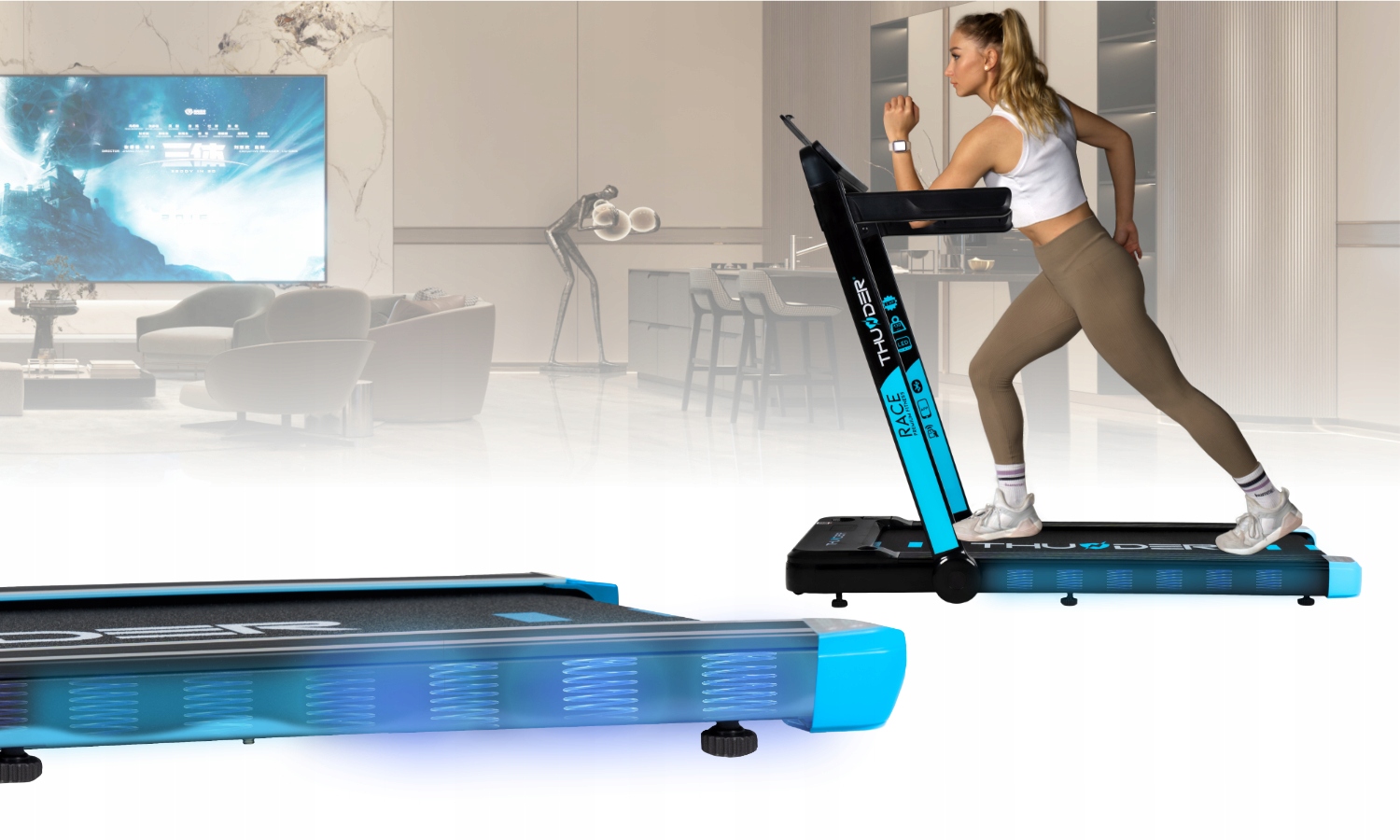 PIONEERING RACE FOLDABLE ELECTRIC TREADMILL 130KG Electric type