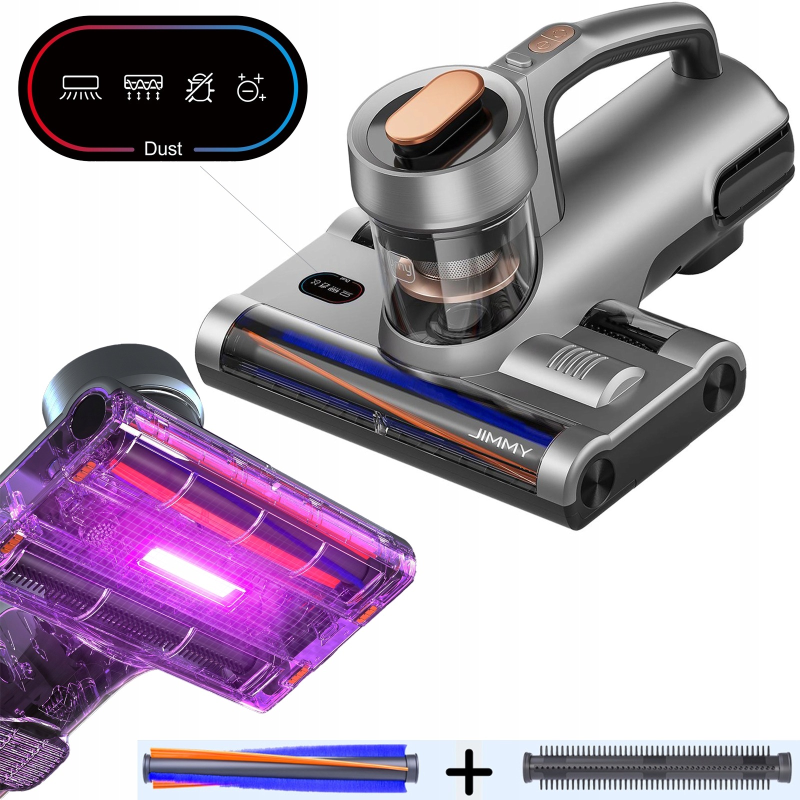 Odkurzacz ręczny Jimmy BX7 do alergików 15Kpa podwójne szczotki anti-tangle