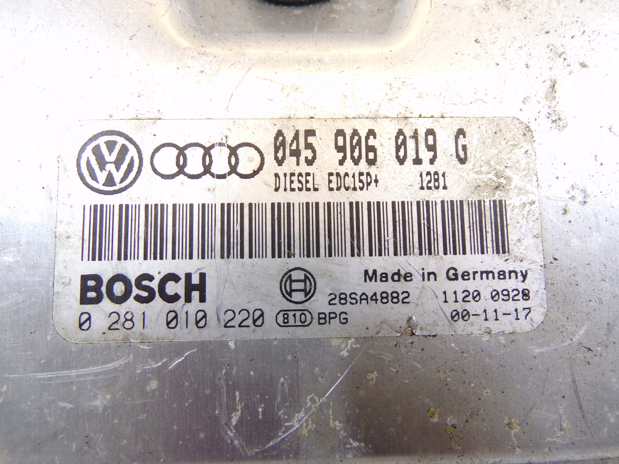 computer control unit of the engine AUDI A2 1.4TDI 0281010220
